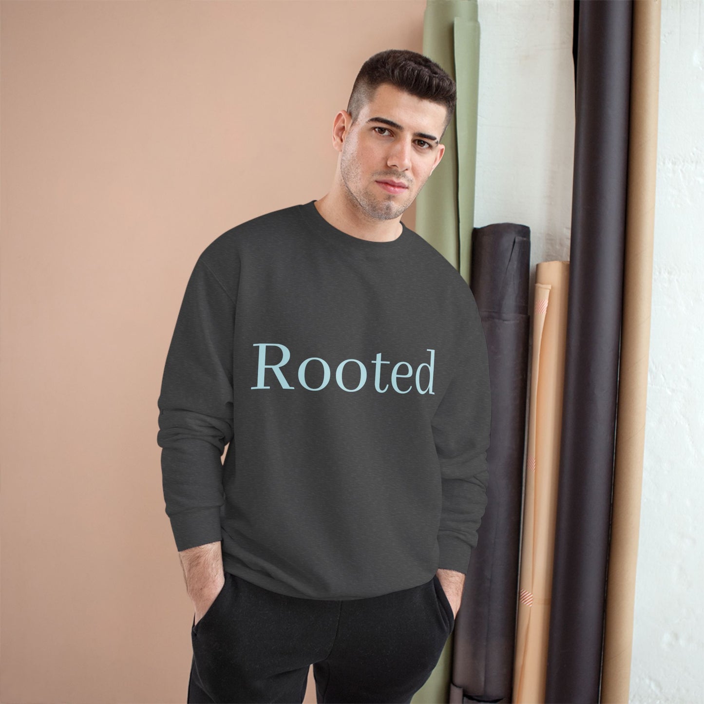 Rooted Champion Sweatshirt – Minimalist Botanical Crewneck