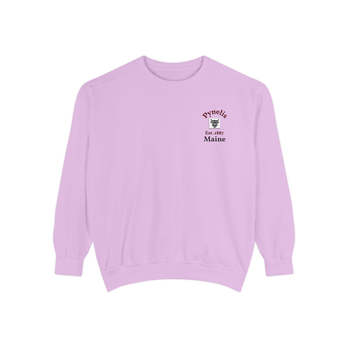 Crewneck Sweatshirt — Pynelis Maine Est 1887 Highland Graphic