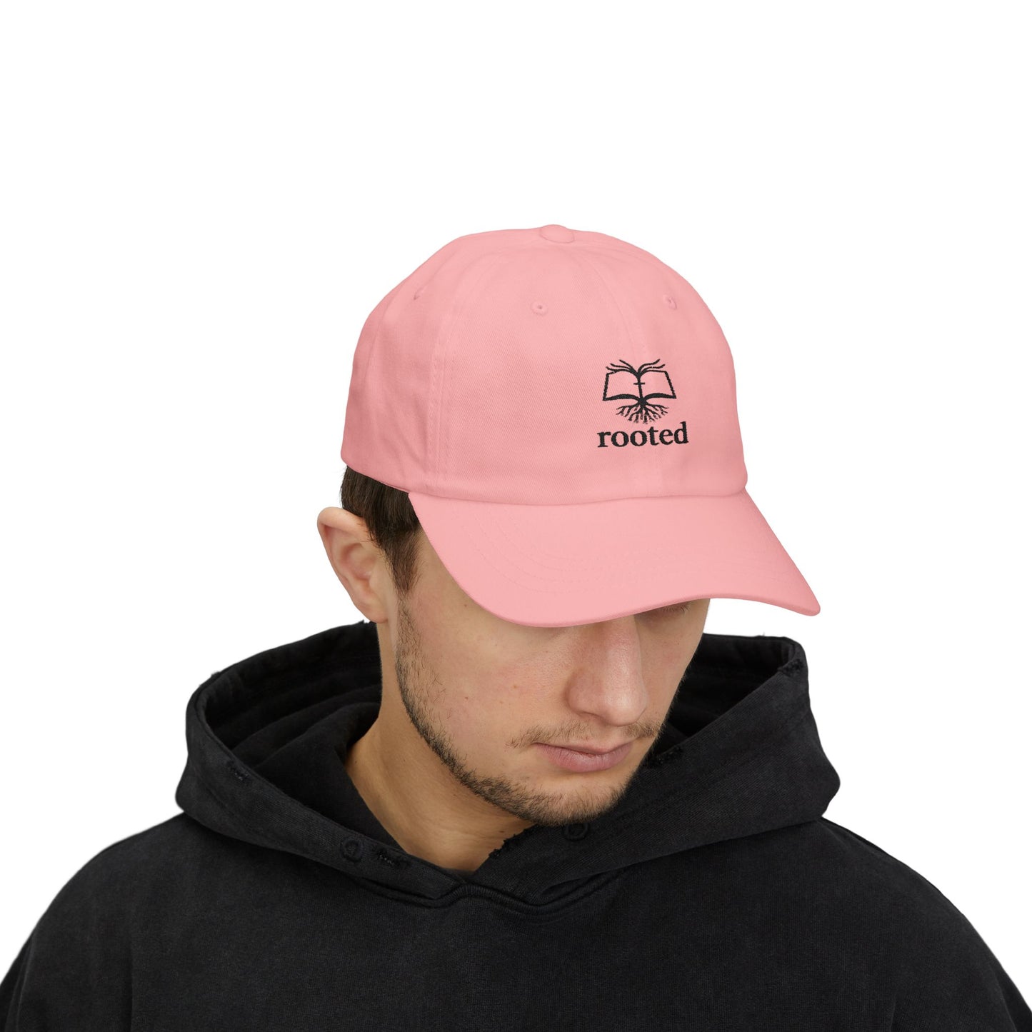 Rooted in Christ embroidered logo Classic Cap | Christian baseball hat