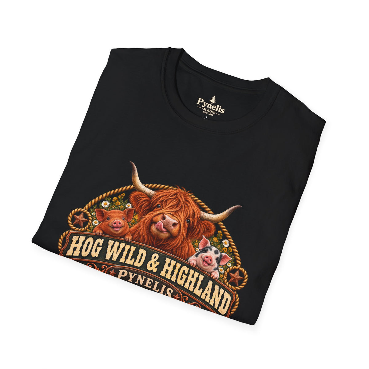 Highland Cow 'Hog Wild & Highland' T-Shirt