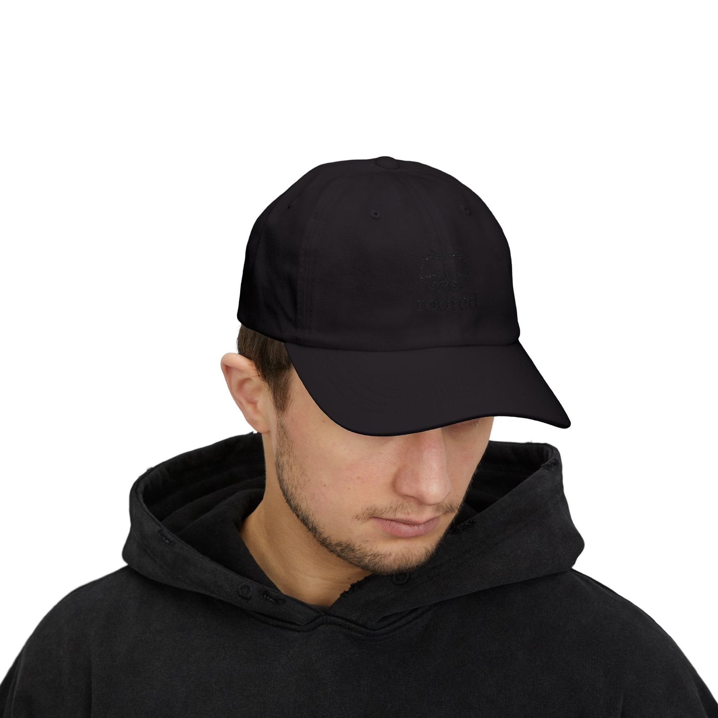 Rooted in Christ embroidered logo Classic Cap | Christian baseball hat