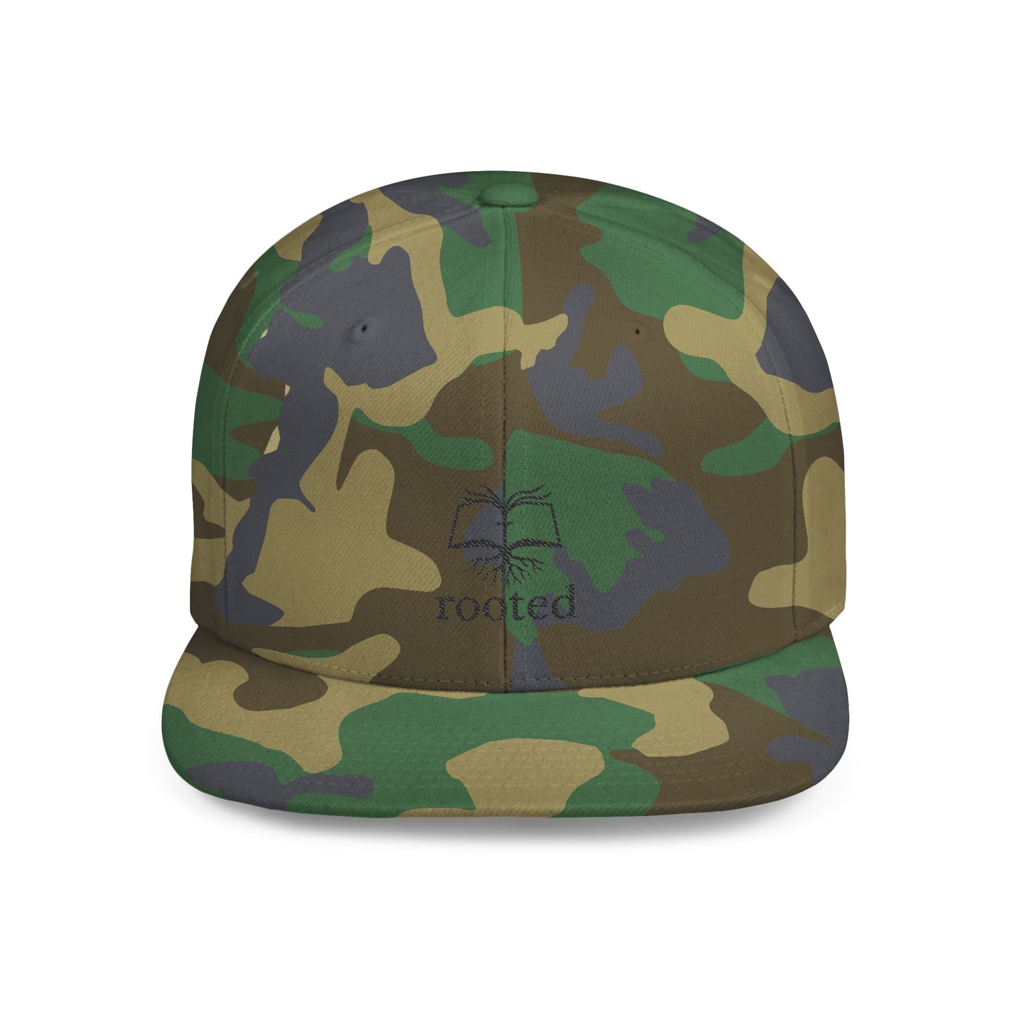Rooted Flat Bill Snapback