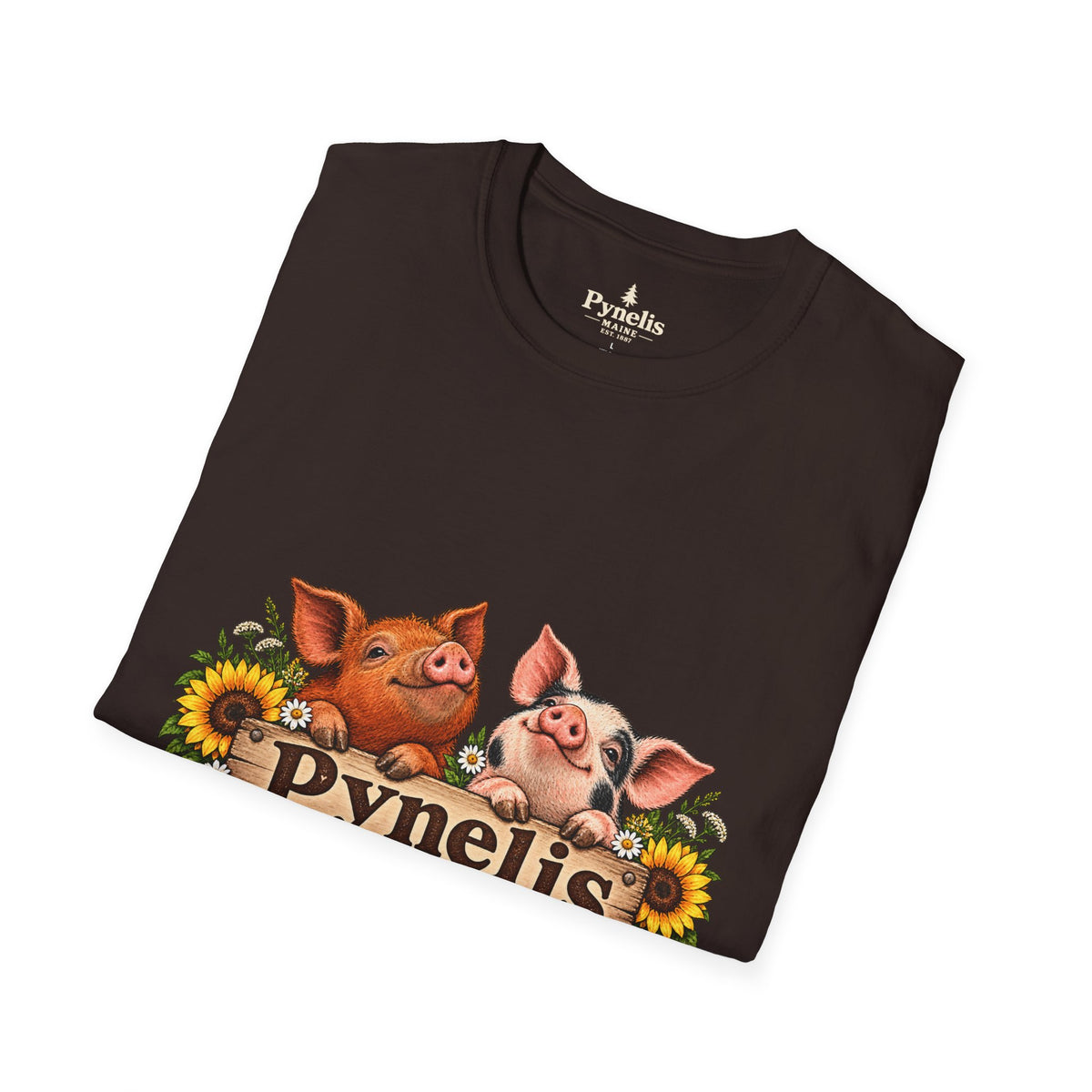 Pig Family Graphic T-Shirt — "Pynelis: Small Pigs, Big Opinions"