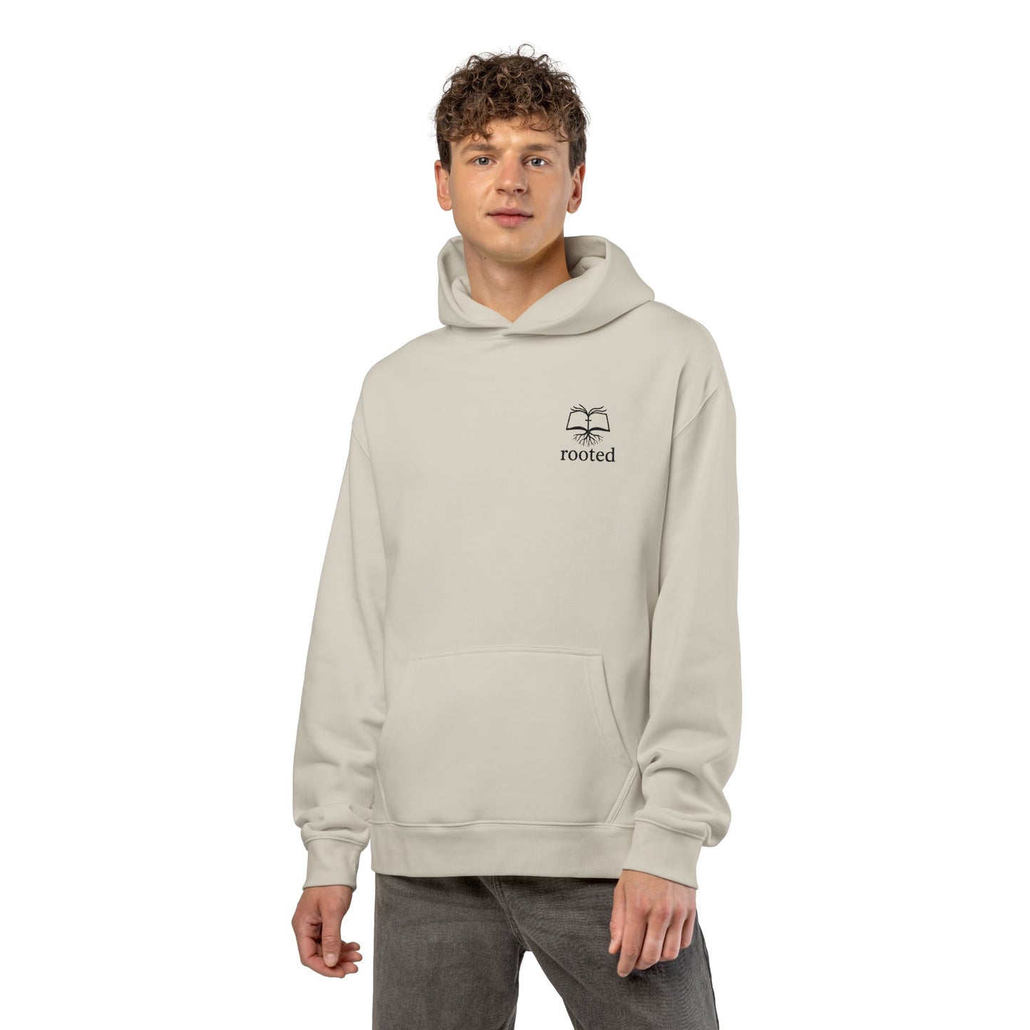 Rooted Minimal Hoodie — Small Tree Logo Casual Pullover