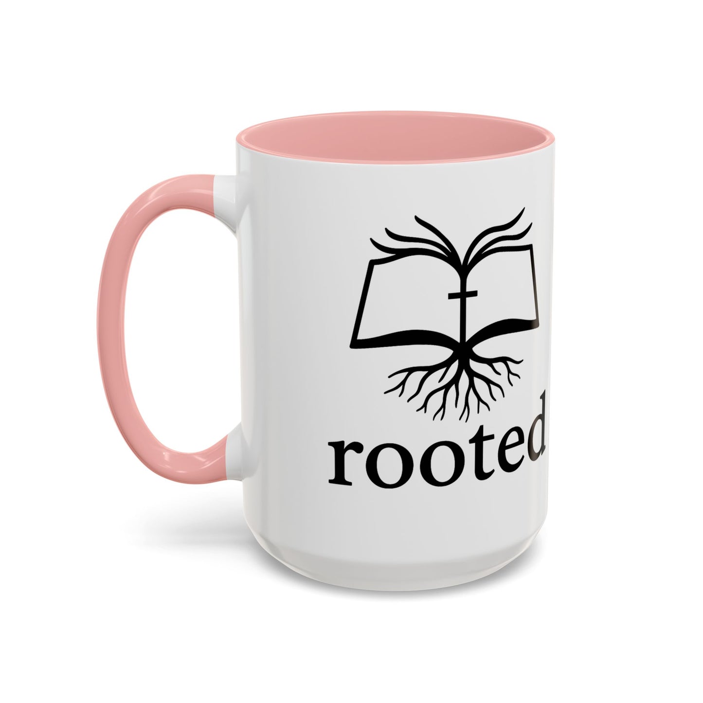 Rooted in Christ Accent Coffee Mug — 'Rooted' Logo (11/15 oz)