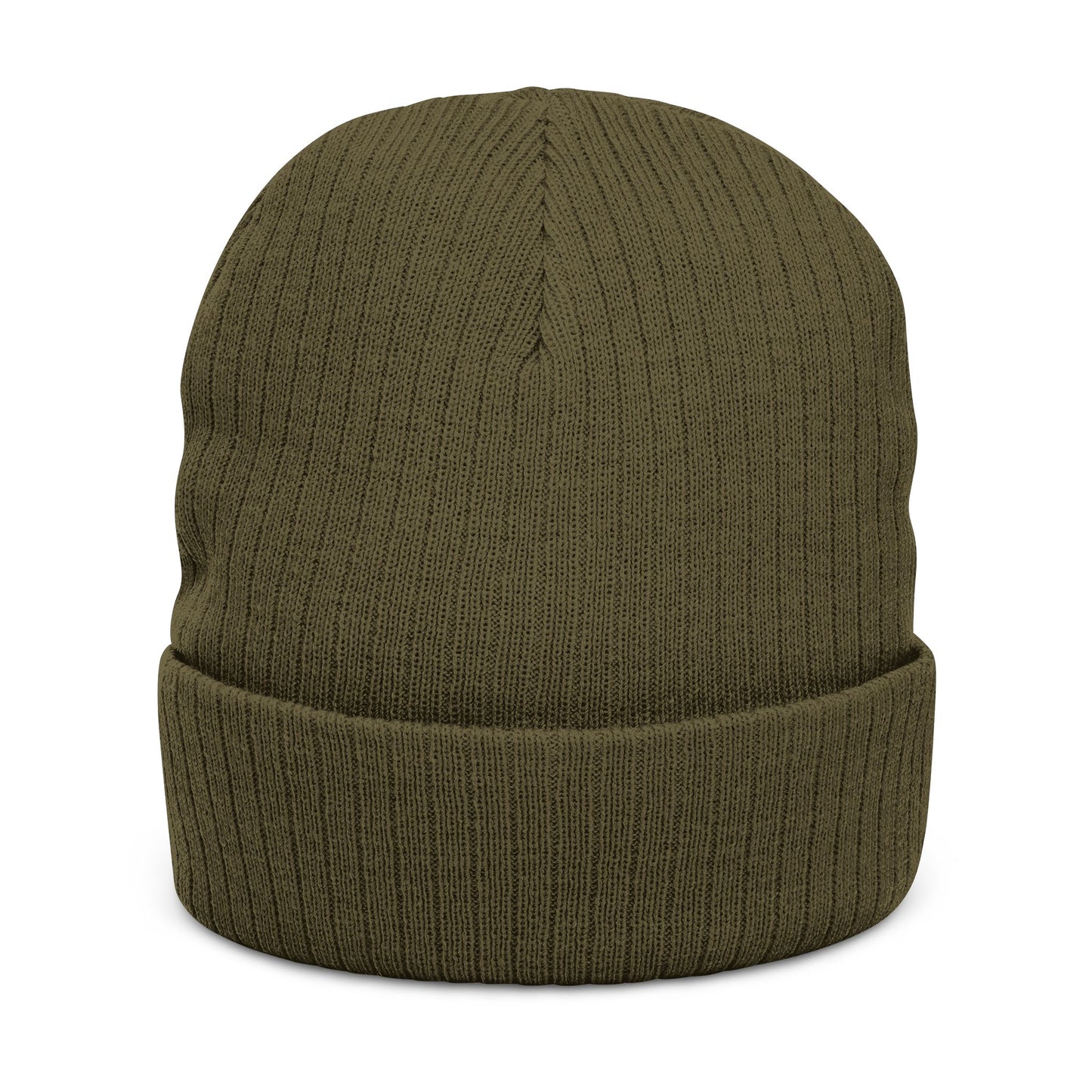 Rooted Ribbed Knit Beanie — Embroidered Tree Logo Winter Hat