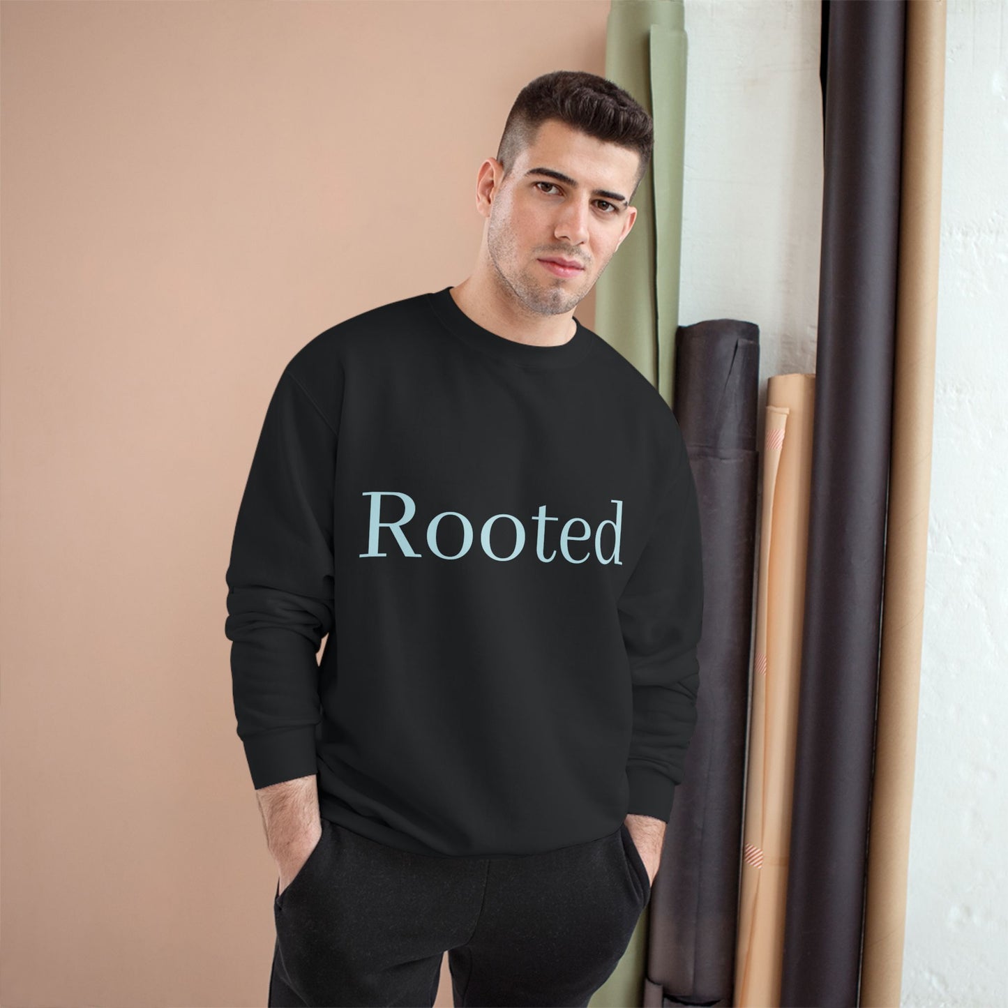 Rooted Champion Sweatshirt – Minimalist Botanical Crewneck
