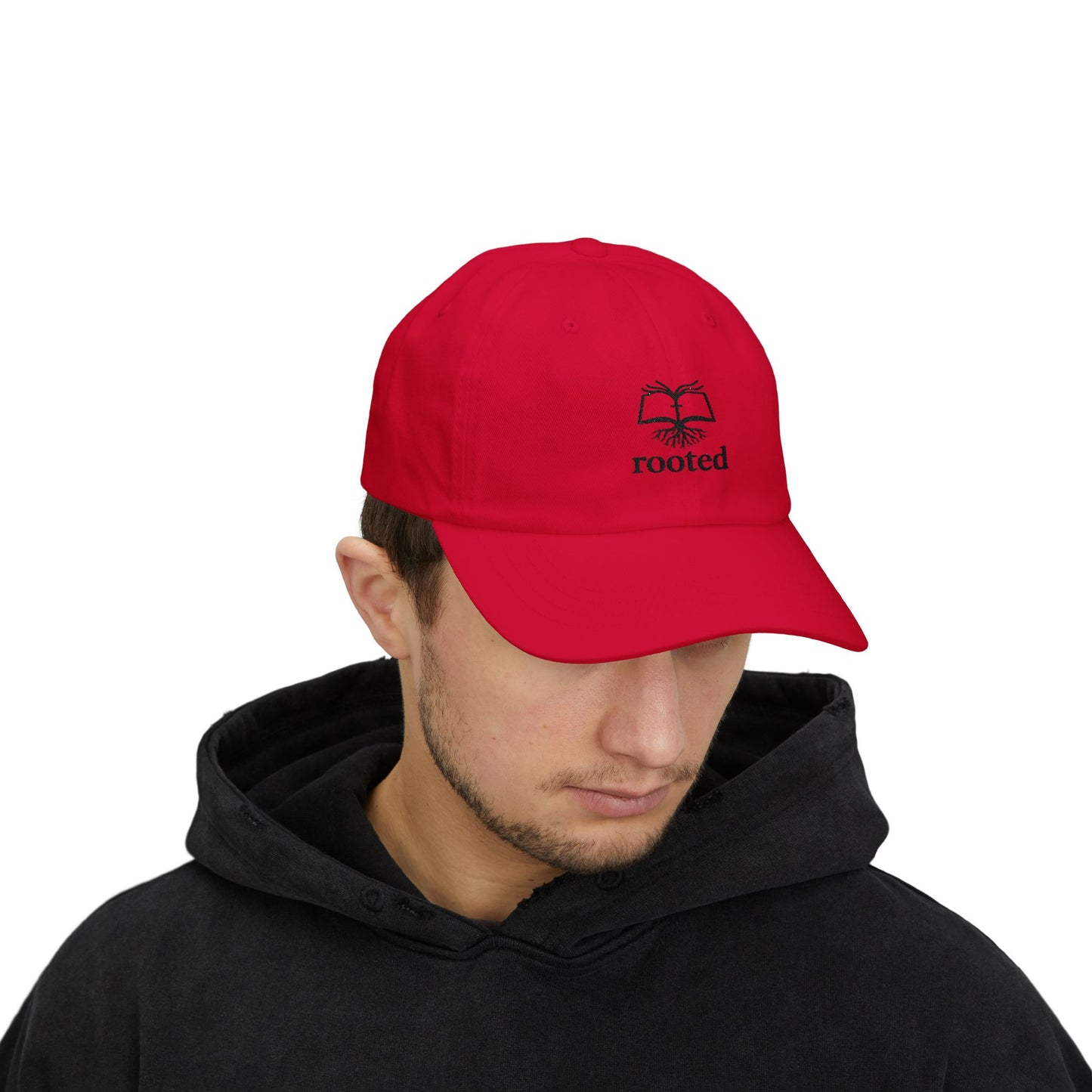 Rooted in Christ embroidered logo Classic Cap | Christian baseball hat