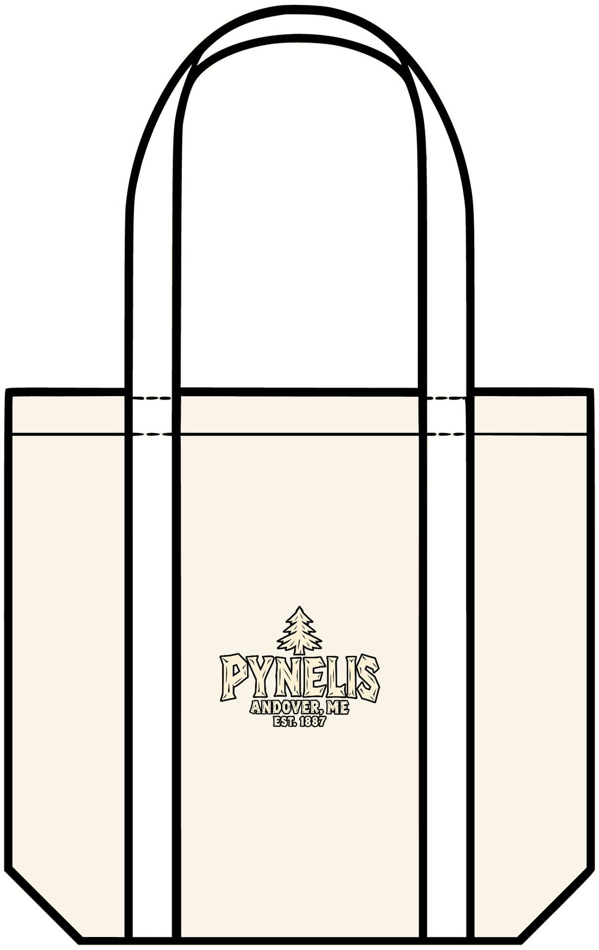 Pynelis Cabin Logo Two-Tone Tote Bag