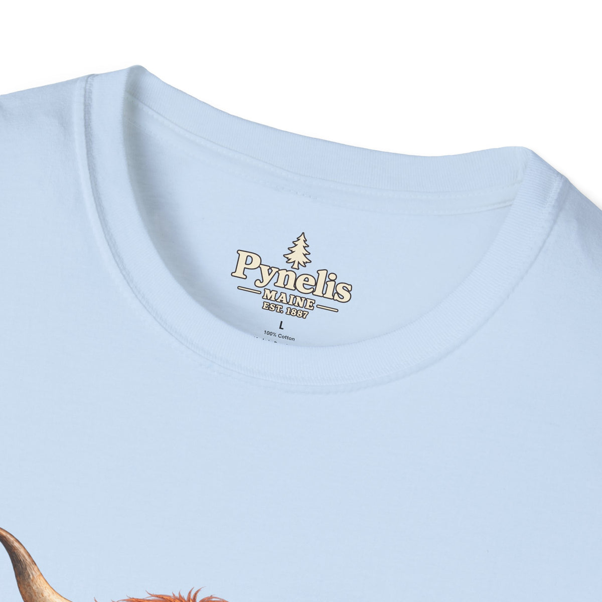 Highland Cow Family T-Shirt — "Pynelis" Floral Farm Animal Tee