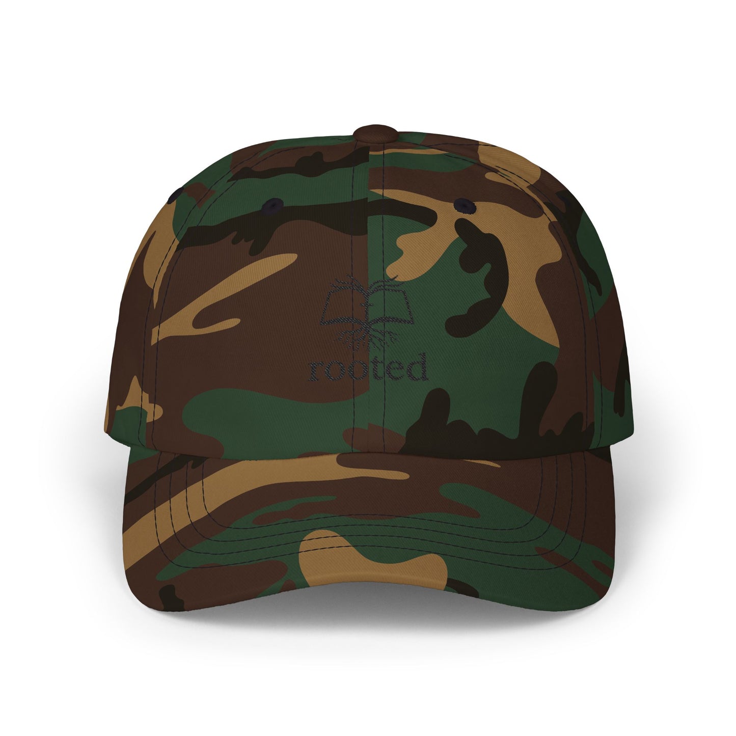 Rooted in Christ embroidered logo Classic Cap | Christian baseball hat