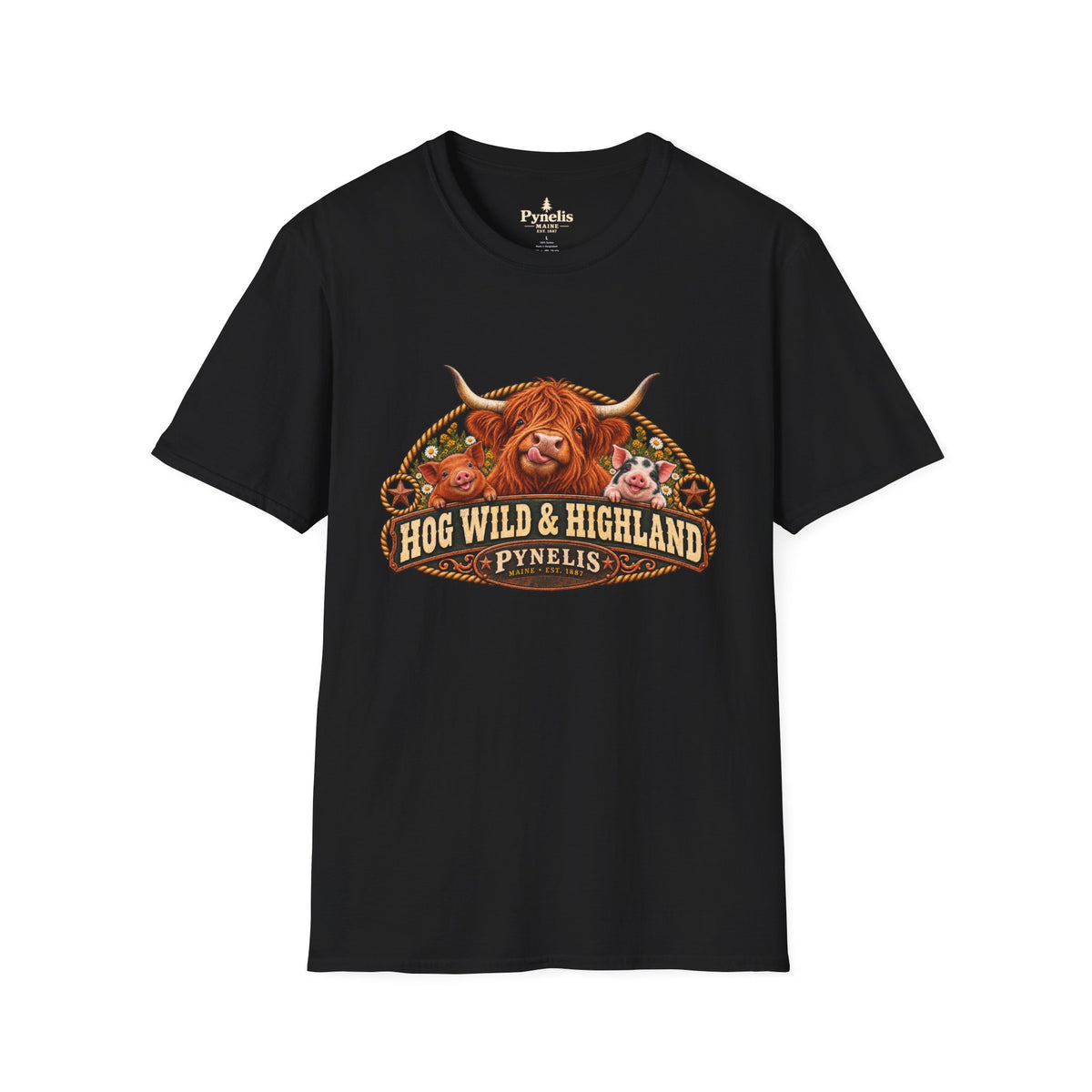 Highland Cow 'Hog Wild & Highland' T-Shirt