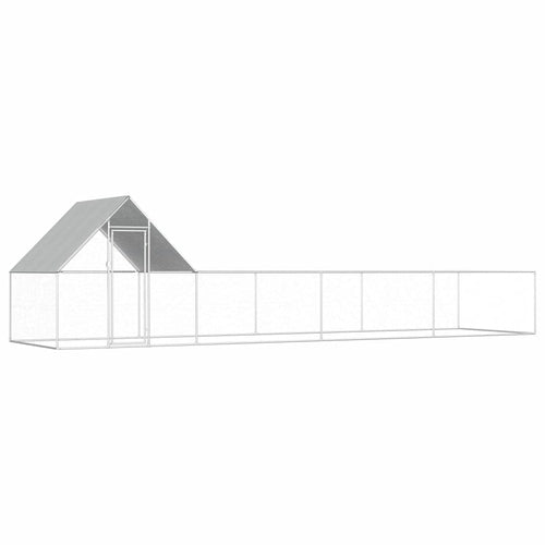 Chicken Coop 6.6'x3.3'x4.9' Galvanized Steel