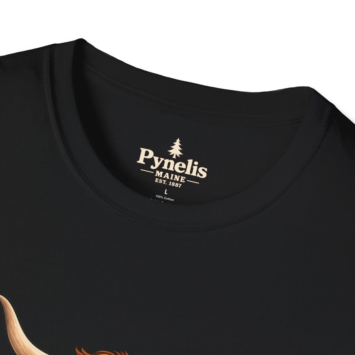 Farm Animal Graphic T-Shirt — "Pynelis" Highland Cow, Pig & Piglet Retro Design