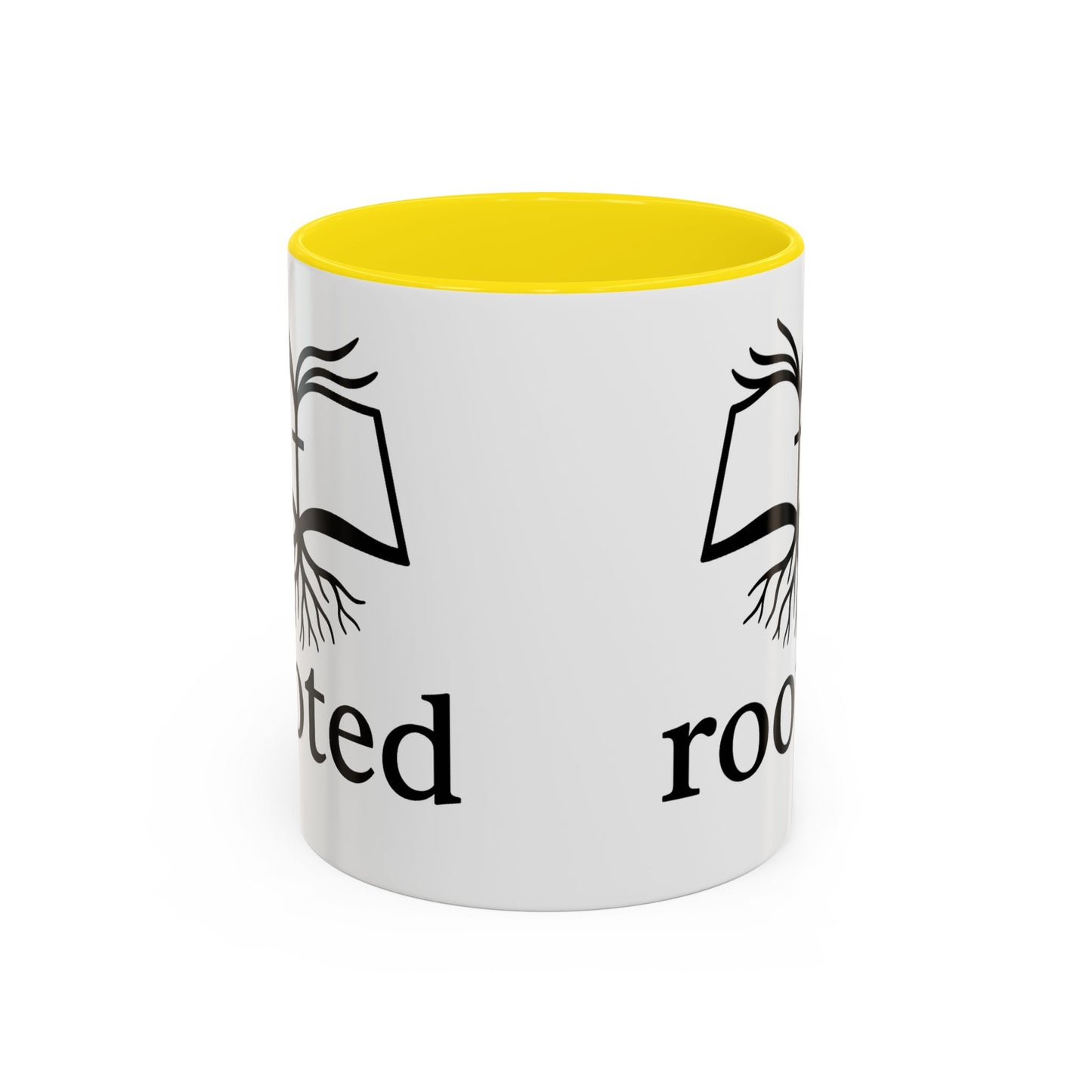 Rooted in Christ Accent Coffee Mug — 'Rooted' Logo (11/15 oz)