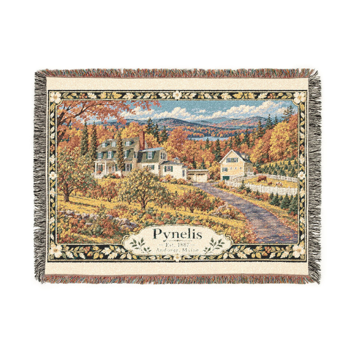 Home-Taught Woven Throw Blanket — Floral Pynelis Decor