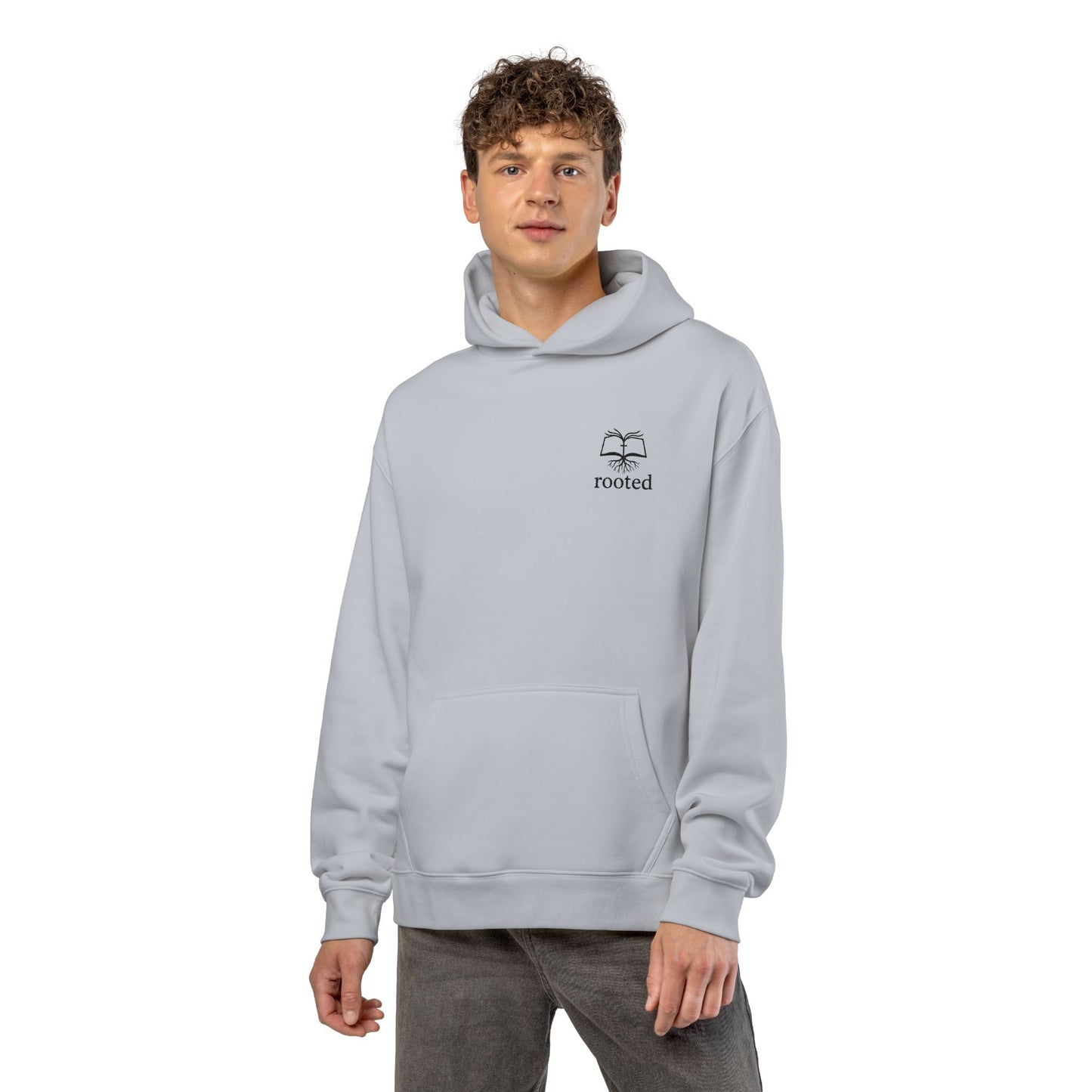 Rooted Minimal Hoodie — Small Tree Logo Casual Pullover