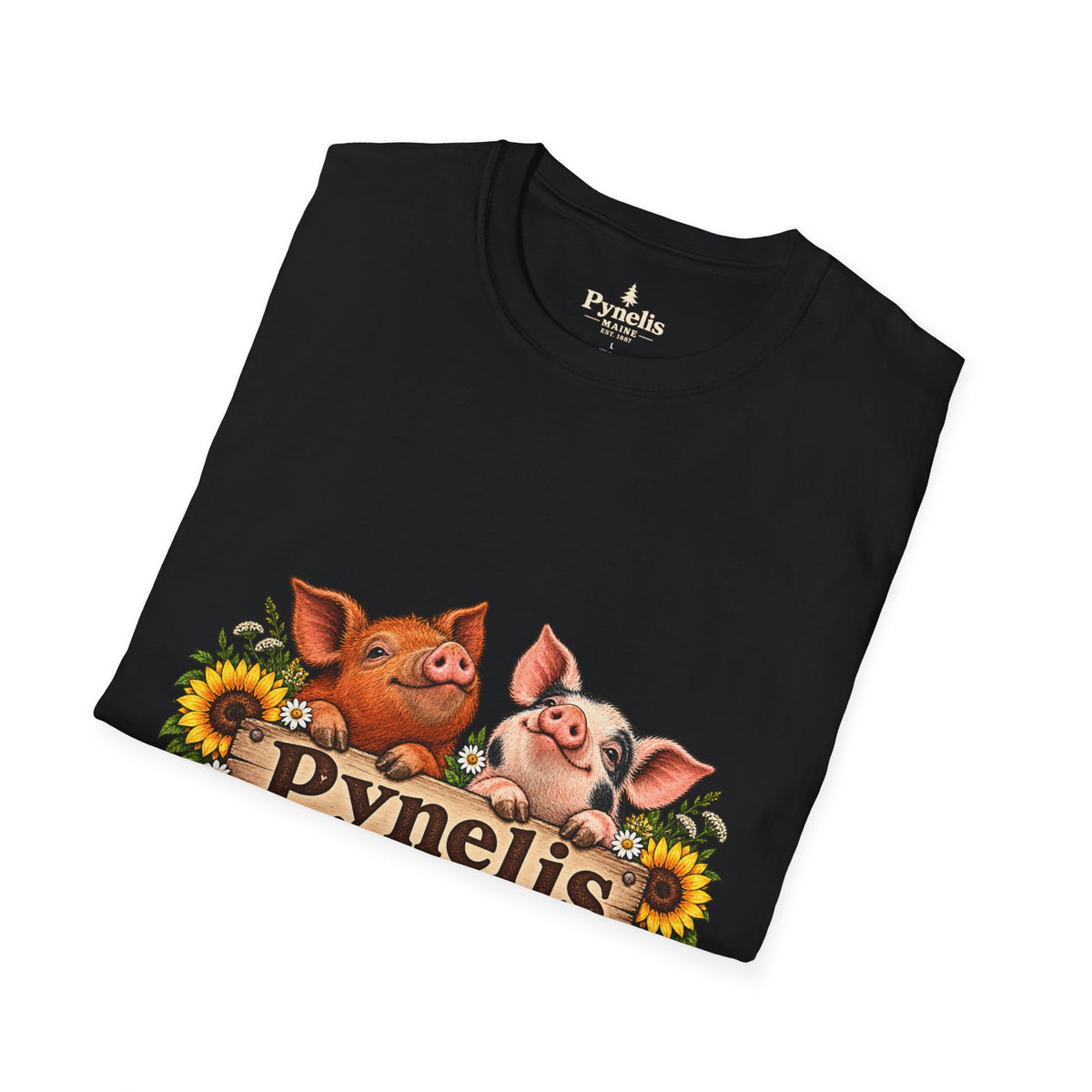 Pig Family Graphic T-Shirt — "Pynelis: Small Pigs, Big Opinions"