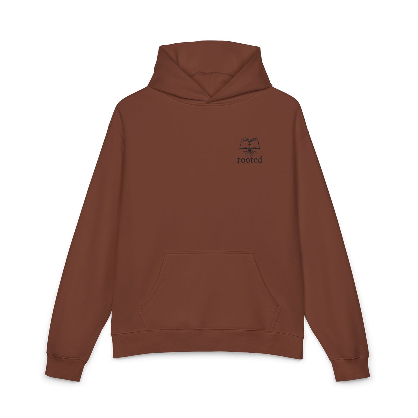 Rooted Minimal Hoodie — Small Tree Logo Casual Pullover