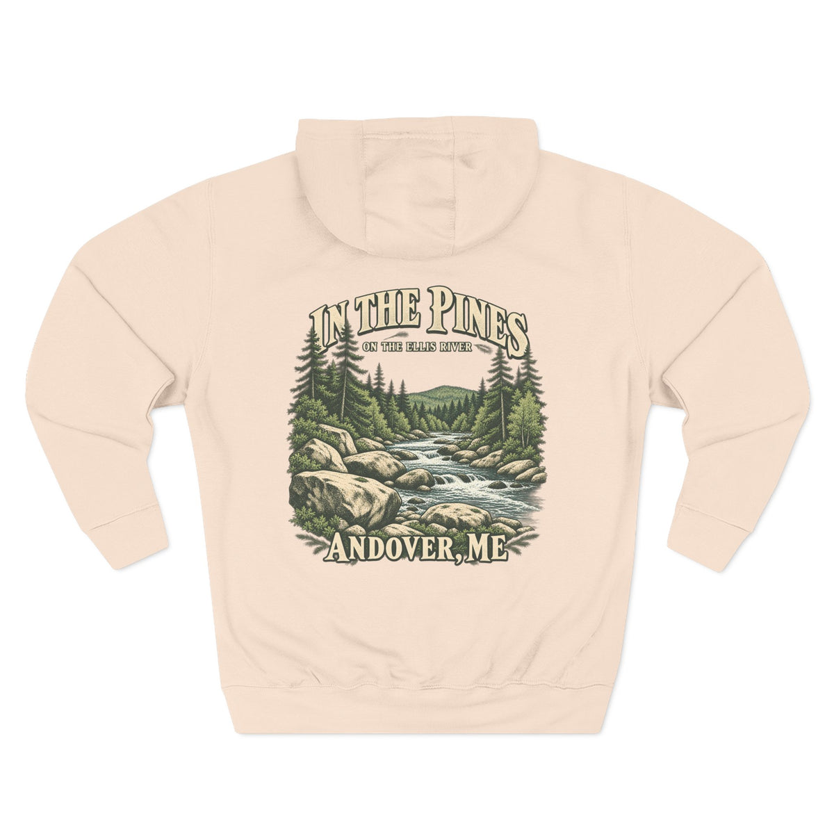 Hoodie — "In The Pines" Scenic River Woodland Hoodie (Andover, ME)