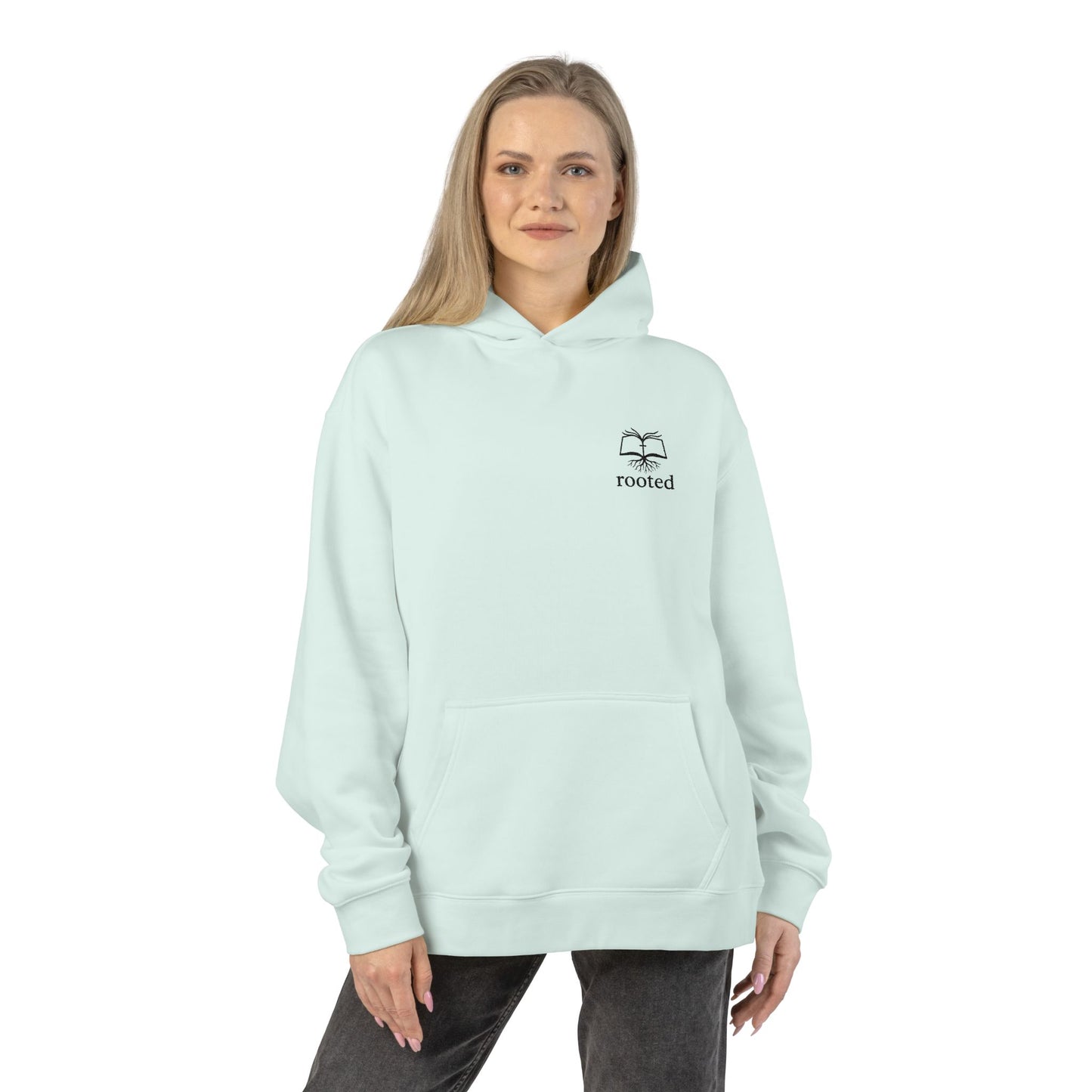 Rooted Minimal Hoodie — Small Tree Logo Casual Pullover