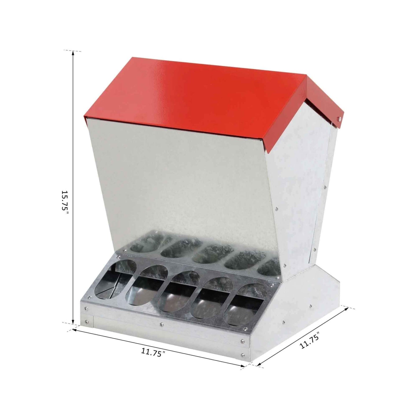 10kg Automatic Chook Chicken Feeder Poultry Auto Trough Galvanised