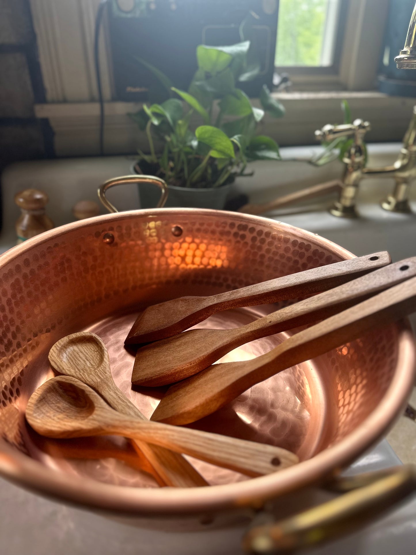 Hand Carved Maine White Oak Spoon