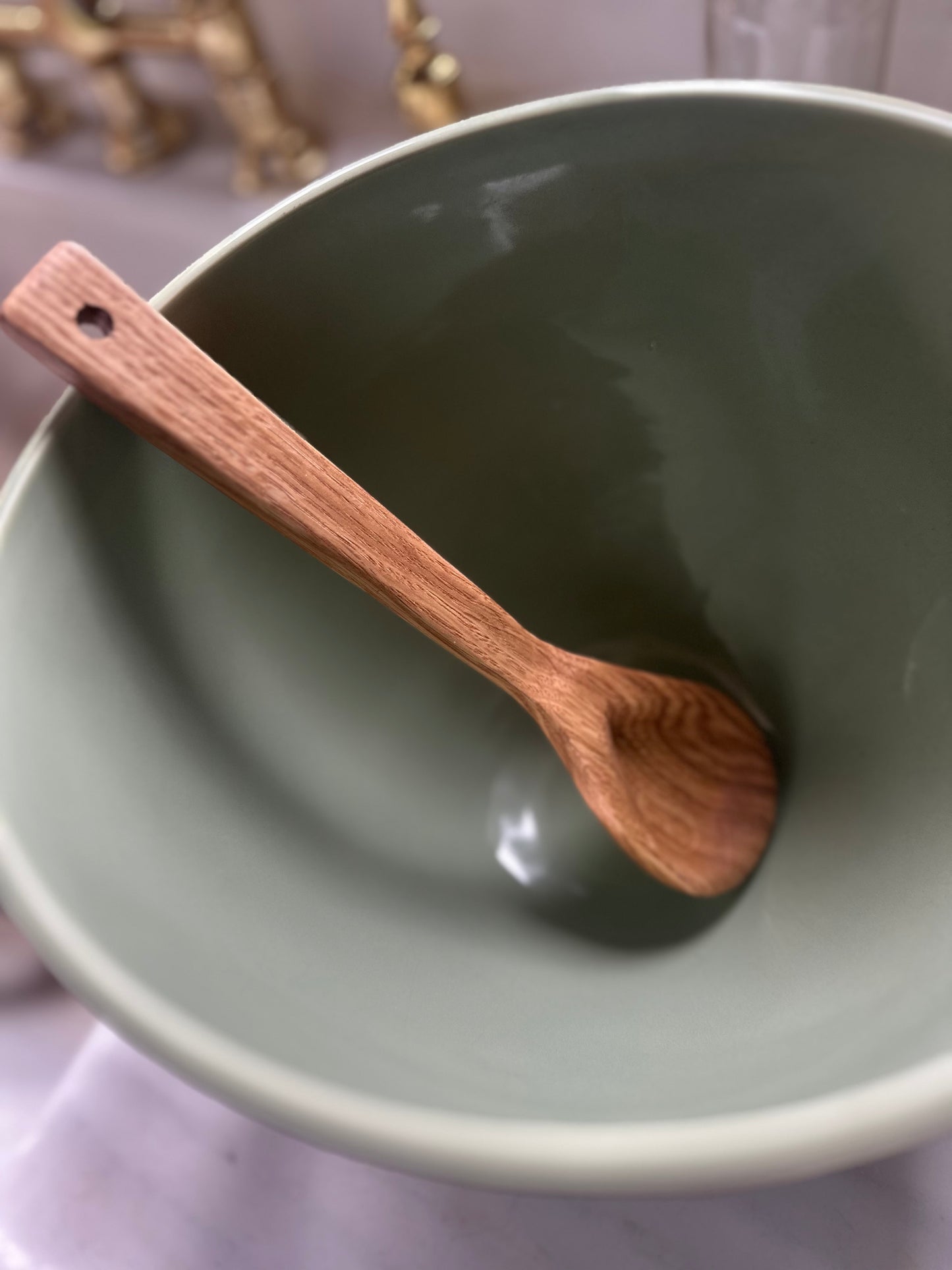 Hand Carved Maine White Oak Spoon