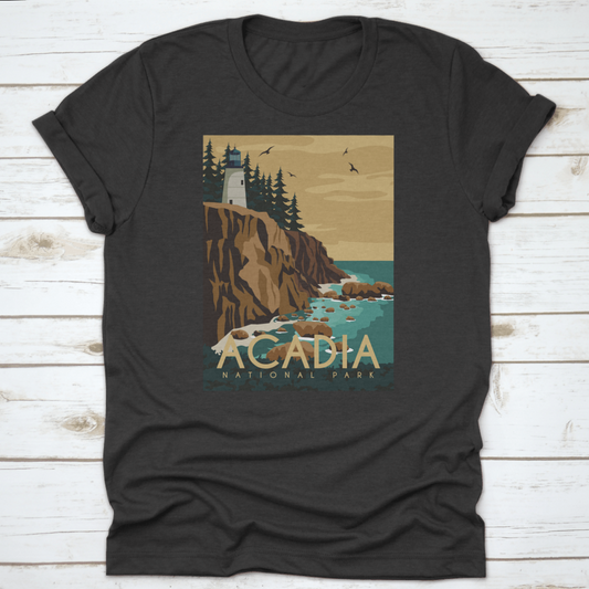 Artistic Poster Of The Landscape Of Acadia National Park Welcome To