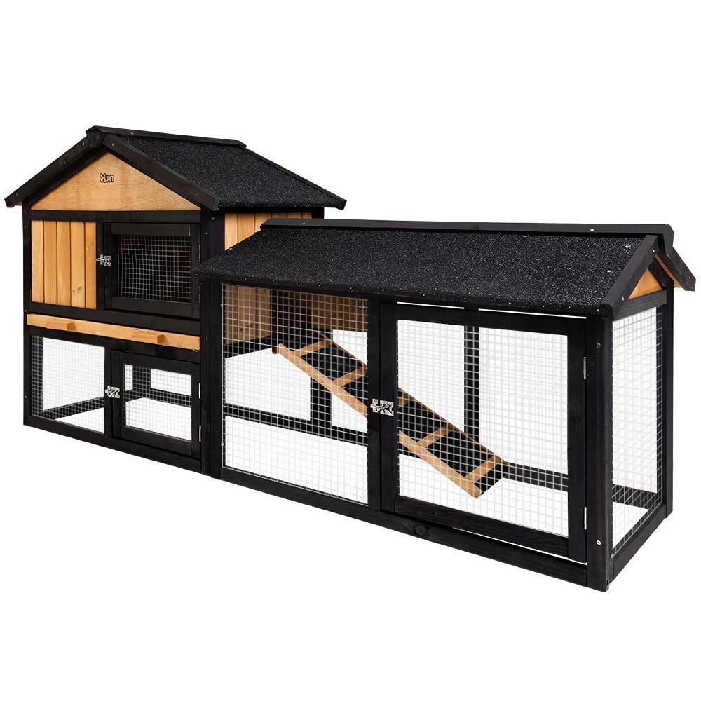 i.Pet Chicken Coop Rabbit Hutch Wooden Cage Pet Hutch 165cm x 52cm x