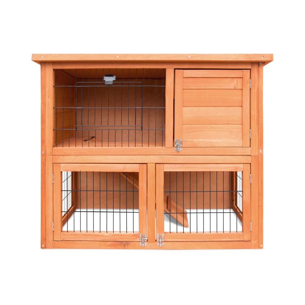 i.Pet Rabbit Hutch Hutches Large Metal Run Wooden Cage Chicken Coop