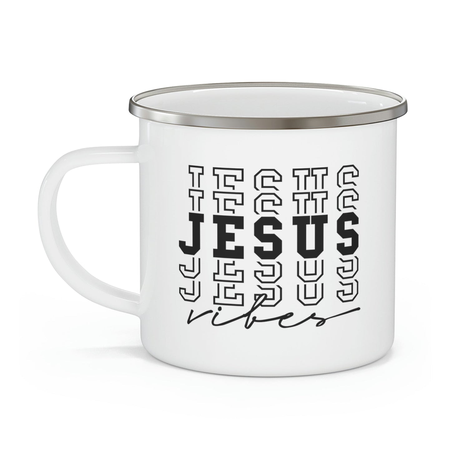 Enamel Camping Mug, Jesus Vibes