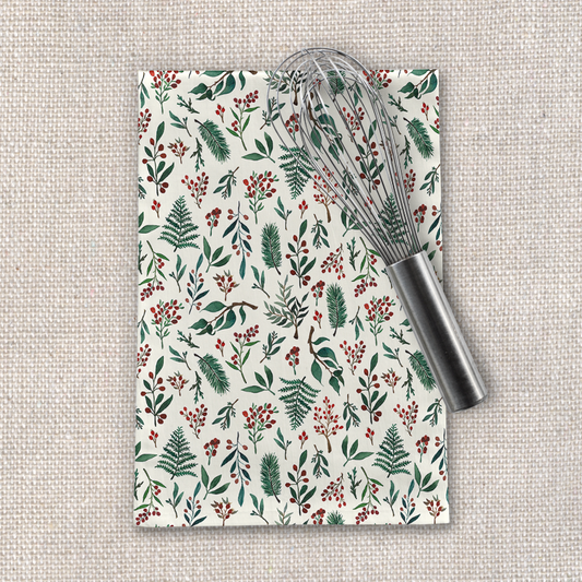 Christmas Berries Tea Towel