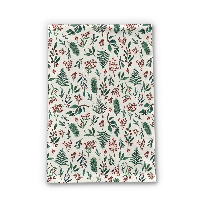 Christmas Berries Tea Towel