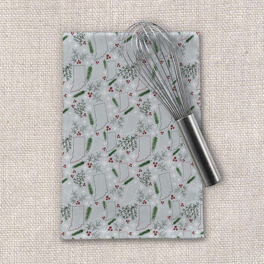 Indiana Christmas Tea Towel