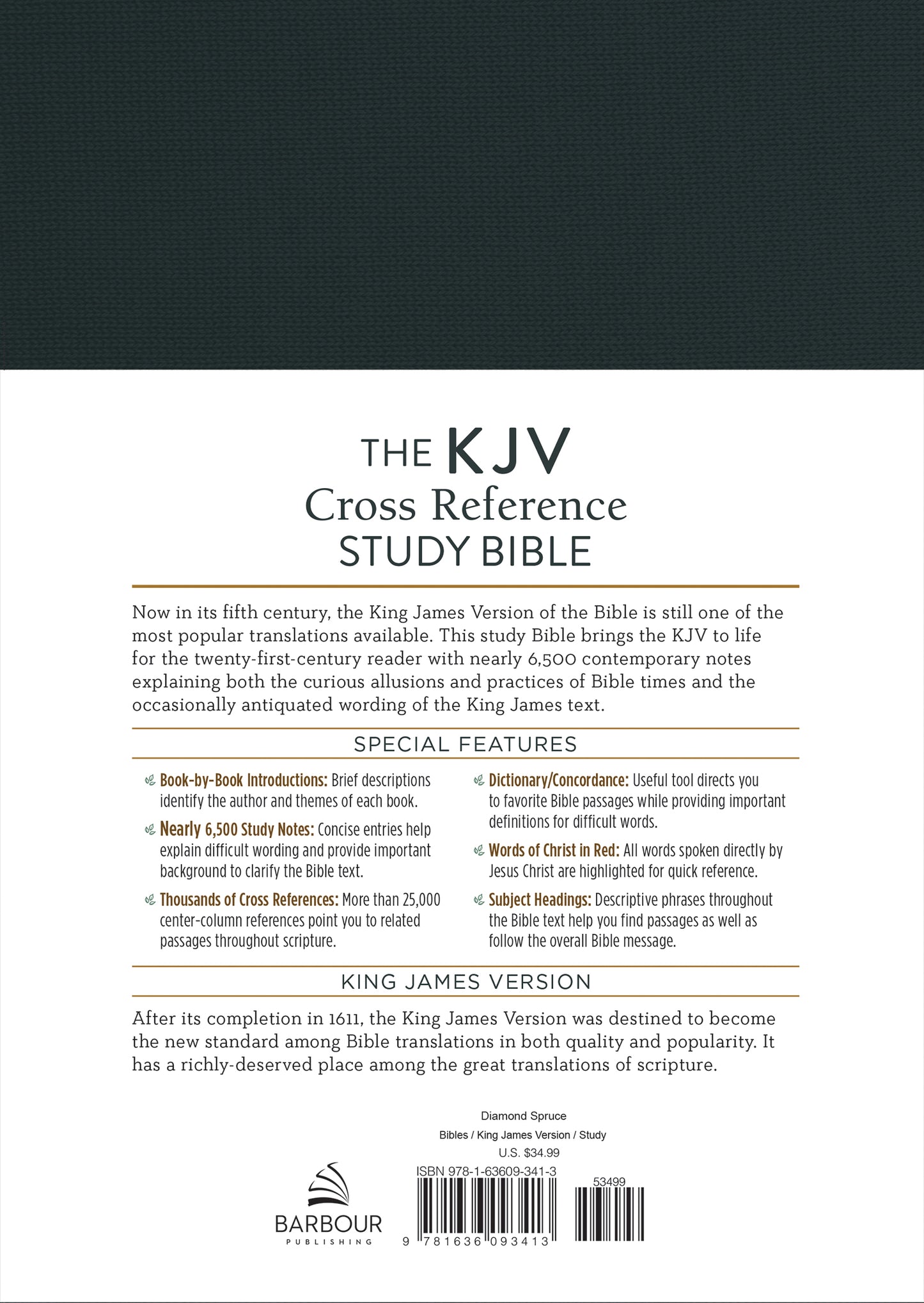 KJV Cross Reference Study Bible [Diamond Spruce]