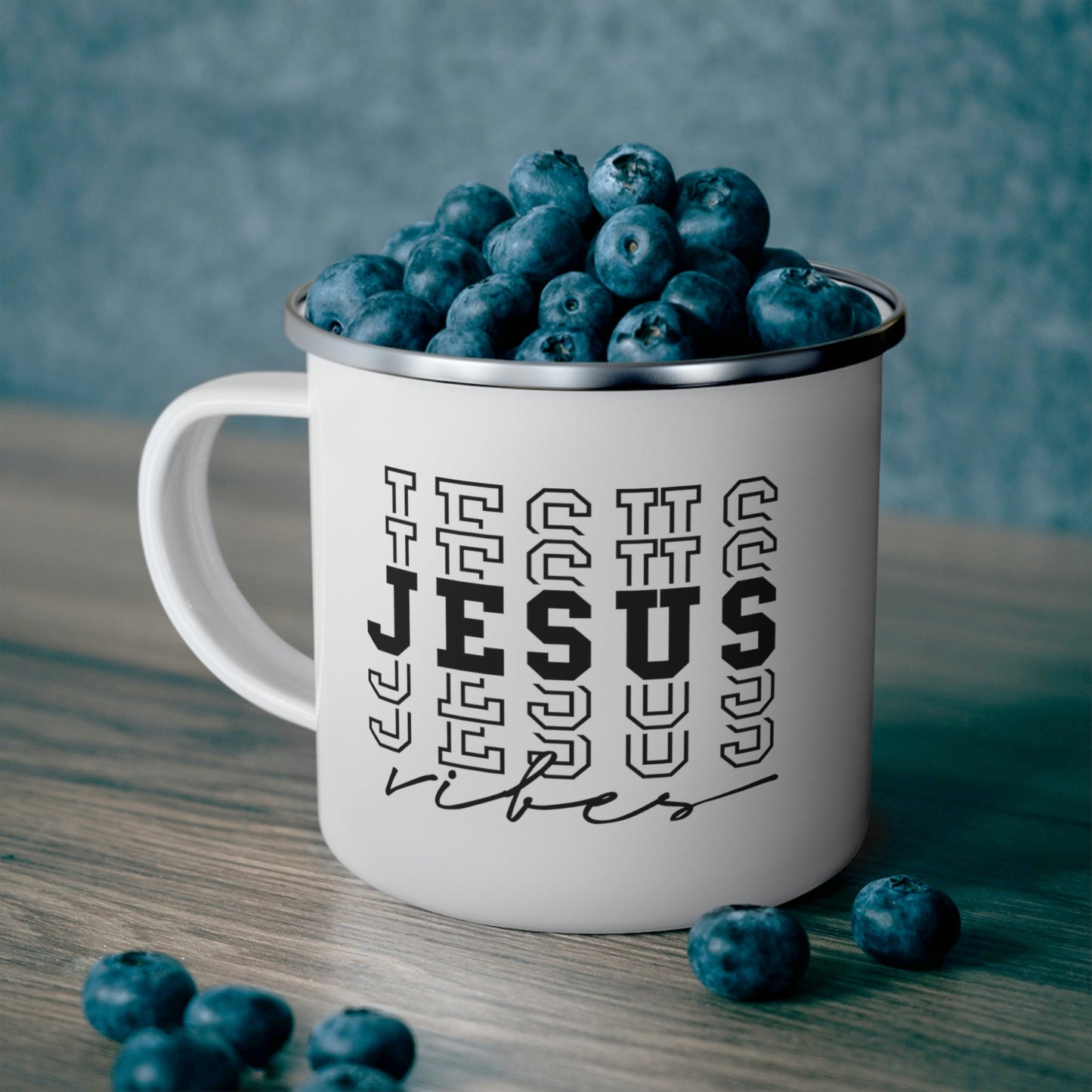 Enamel Camping Mug, Jesus Vibes