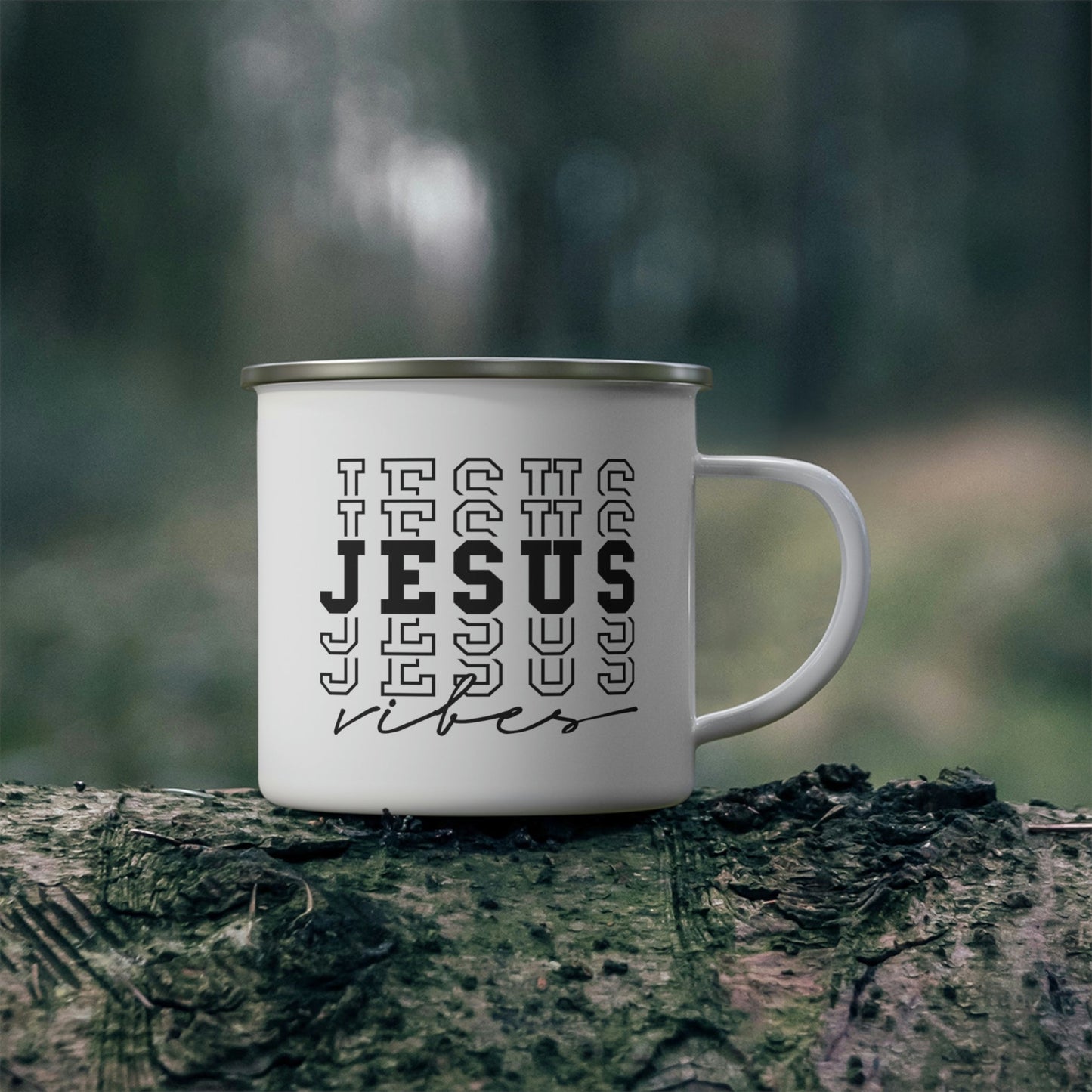 Enamel Camping Mug, Jesus Vibes