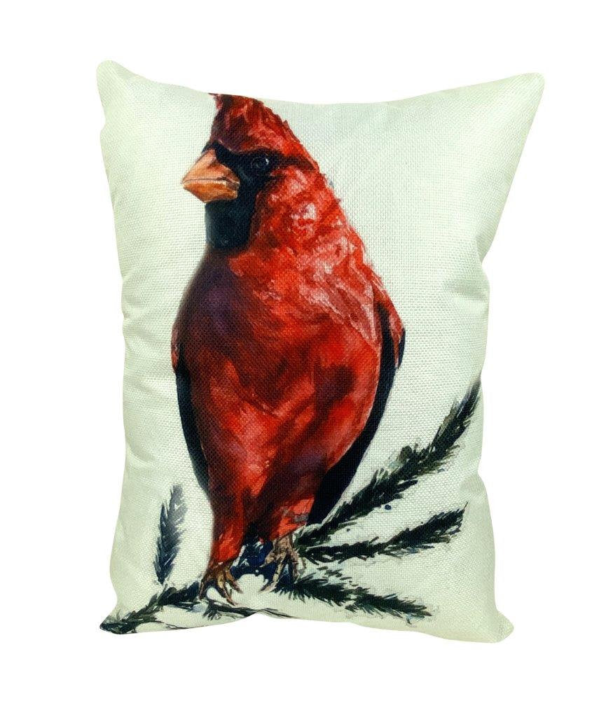 Bird | Cardinal | Red Cardinal | Pillow Cover | Throw Pillow | 12x18 |