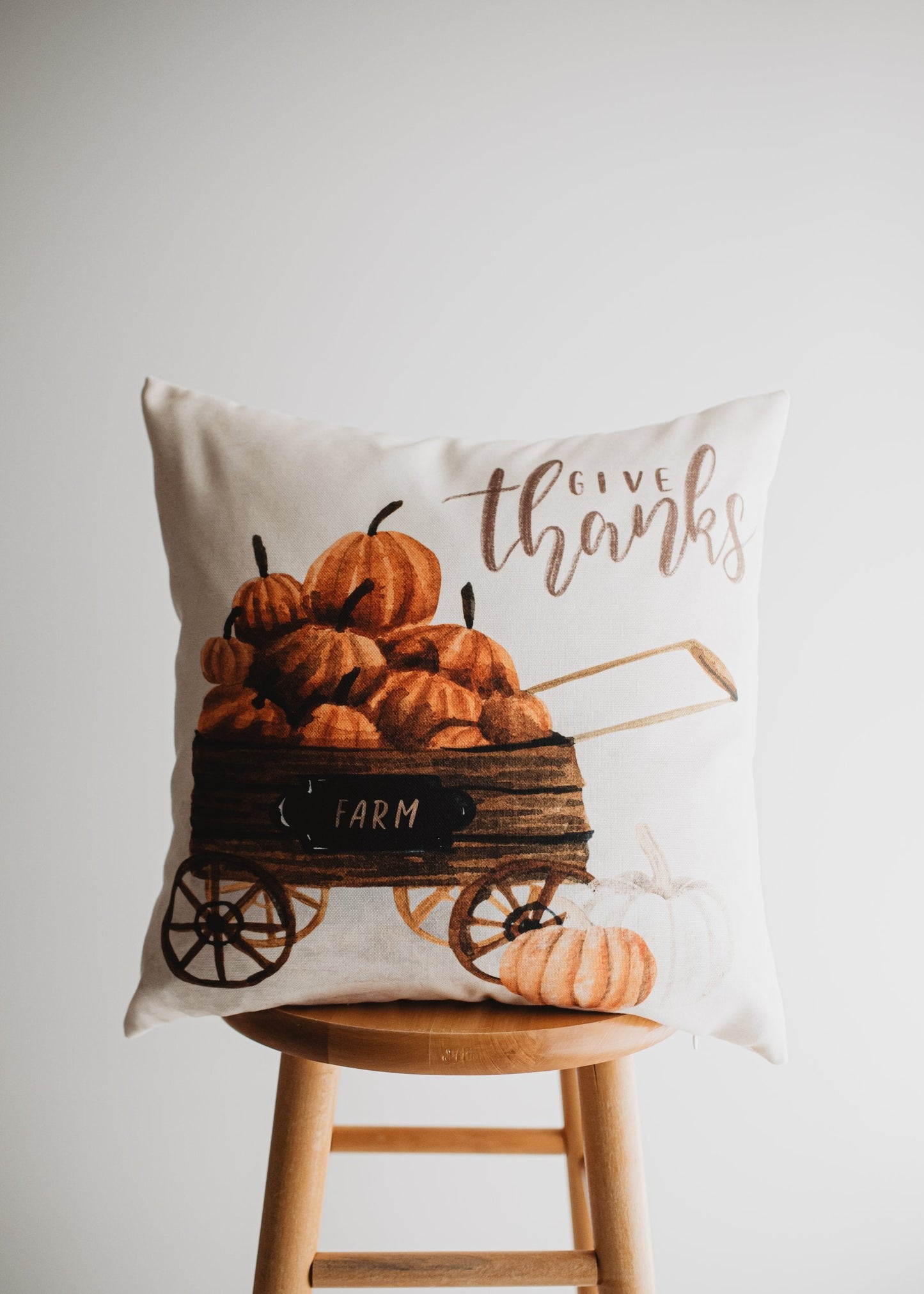 Harvest Time Pillow Cover |  Pumpkin Wagon Pillow | Farmhouse Pillows