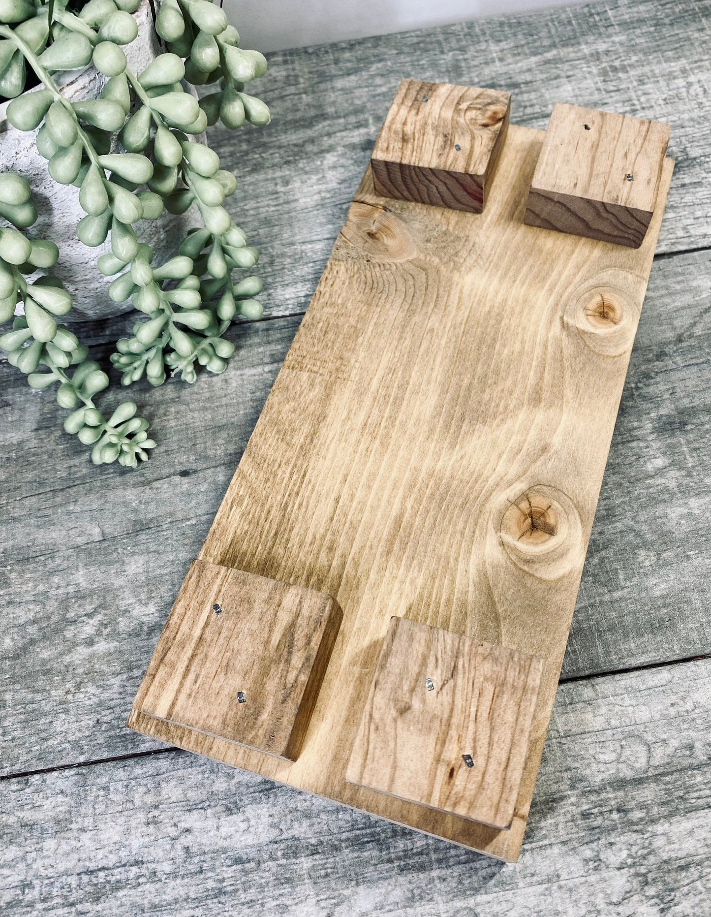 Wooden Riser, Bathroom Tray Wood, Farmhouse Soap Tray, Rustic Plant