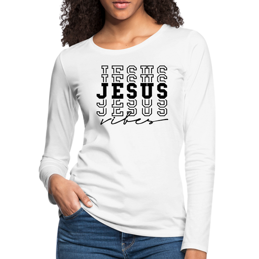 Womens Long Sleeve Graphic T-shirt - Jesus Vibes